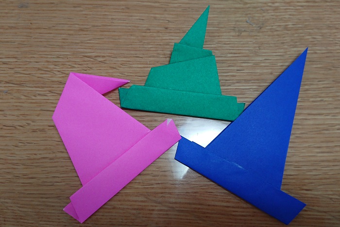 ハロウィン折り紙 帽子の簡単な折り方 作り方 かぼちゃやおばけと